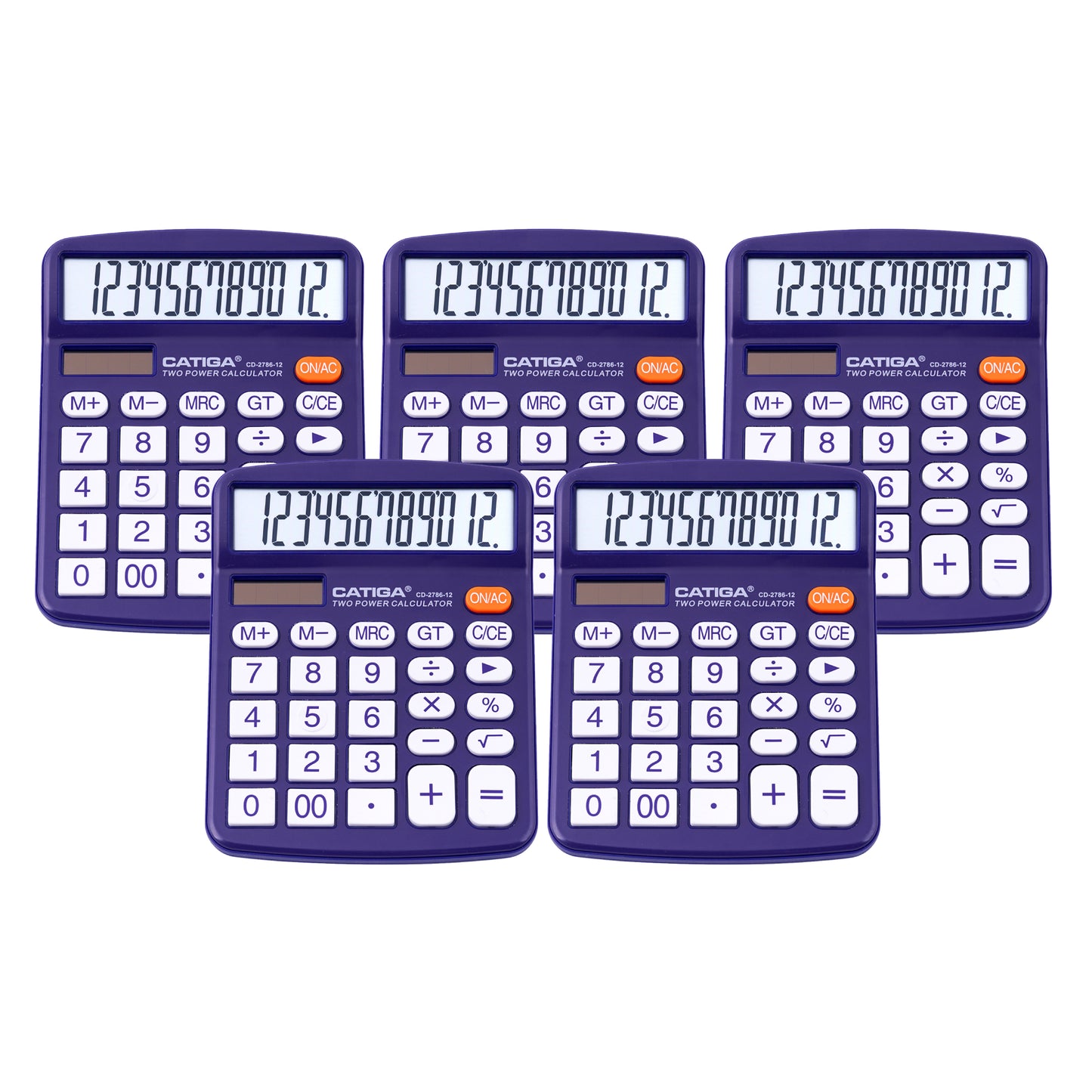 CD-2786 12-Digit Home and Office Calculator (Purple)-5 Pack