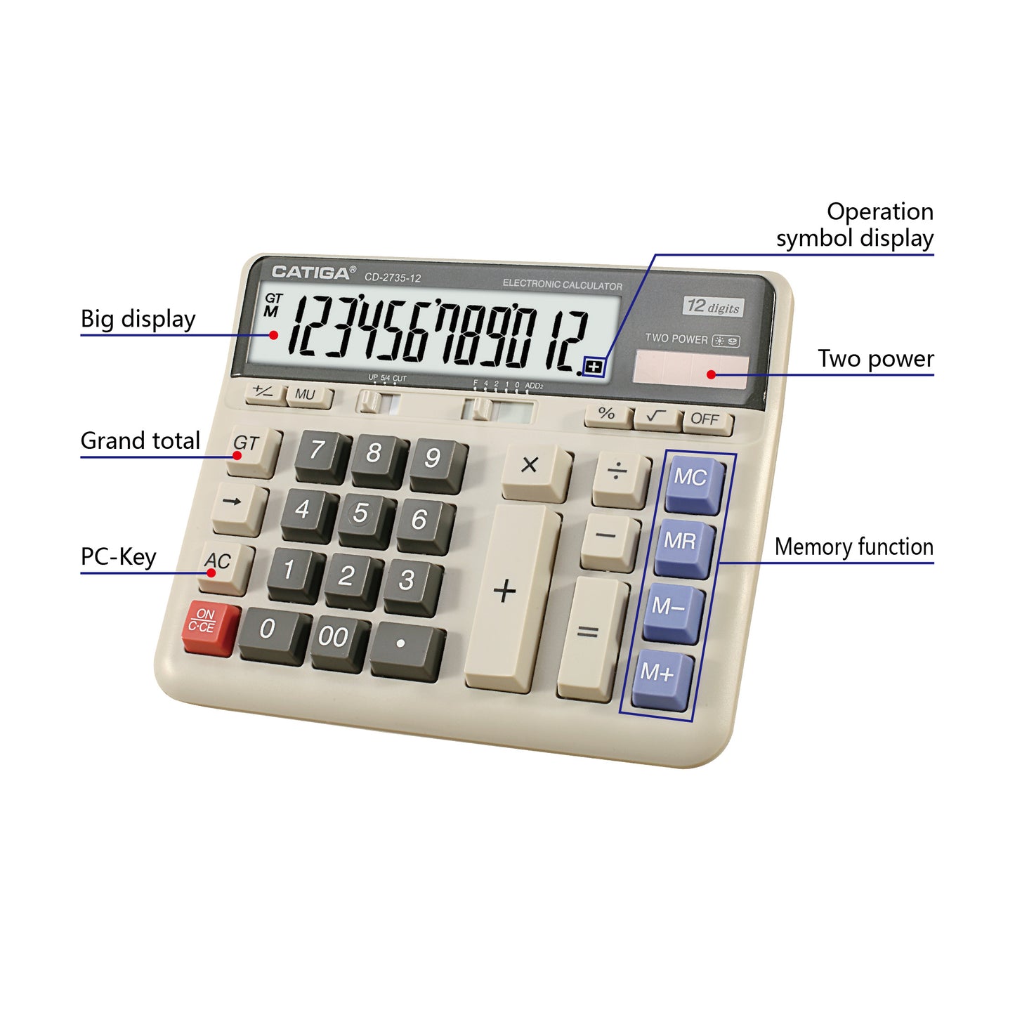 CD-2735-12 Home and Office Calculator (12 Digit )
