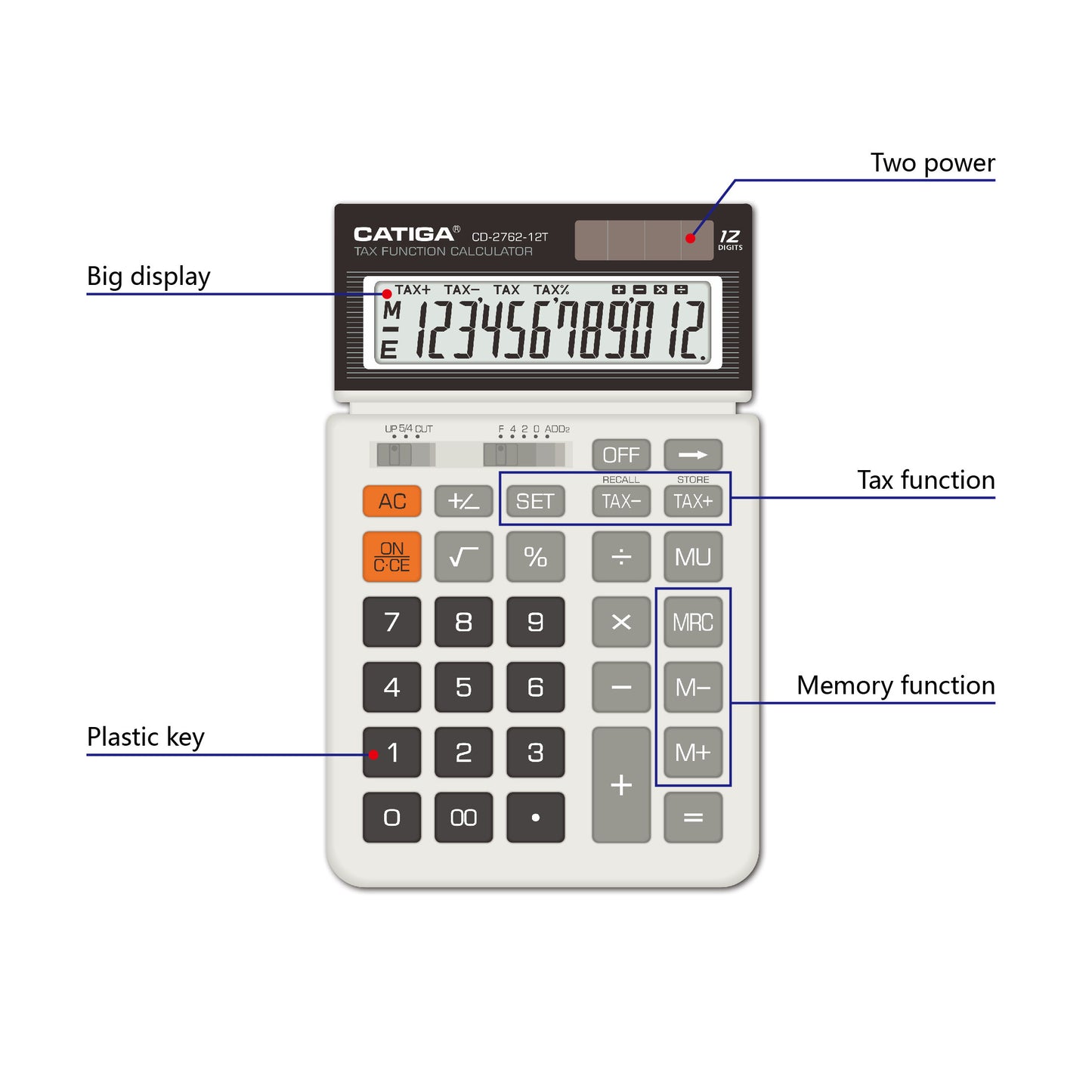 CD-2762-12T Tax Calculator (12 Digit)