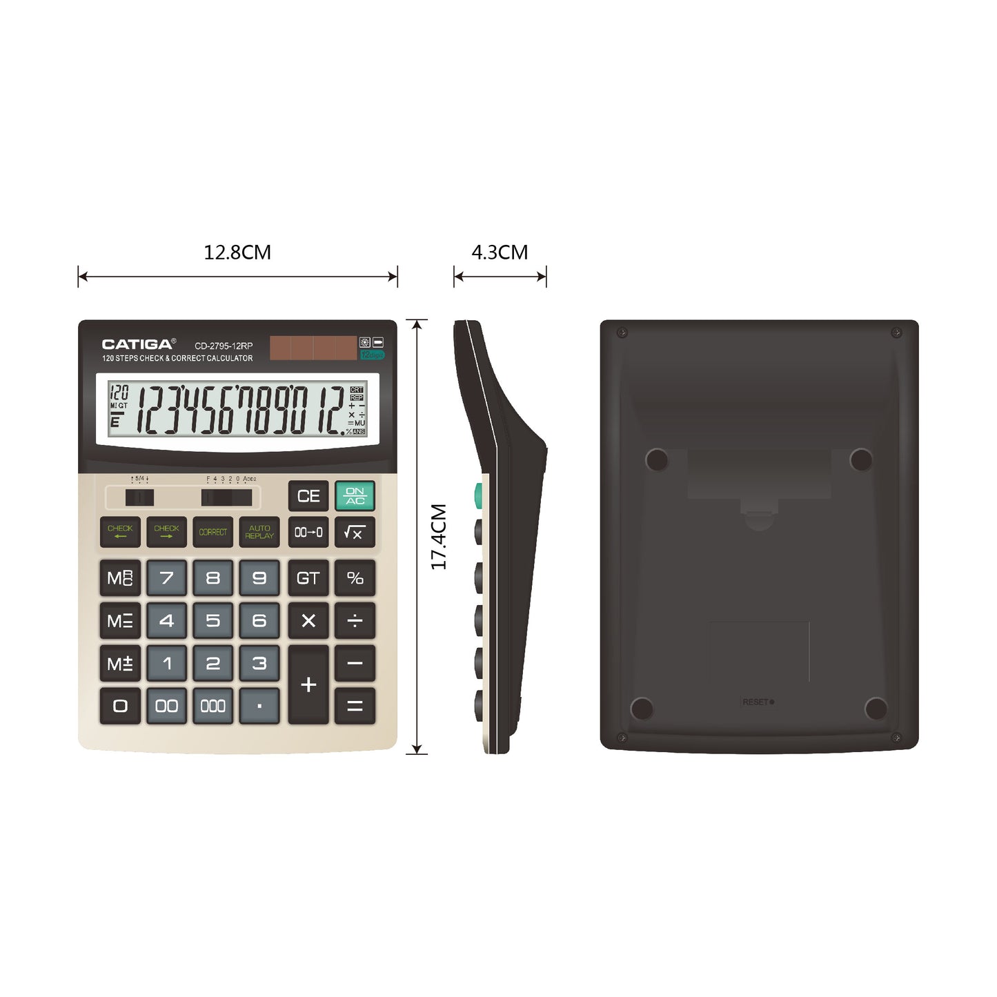 CD-2795-12RP Check & Correct Calculator (12-Digit )