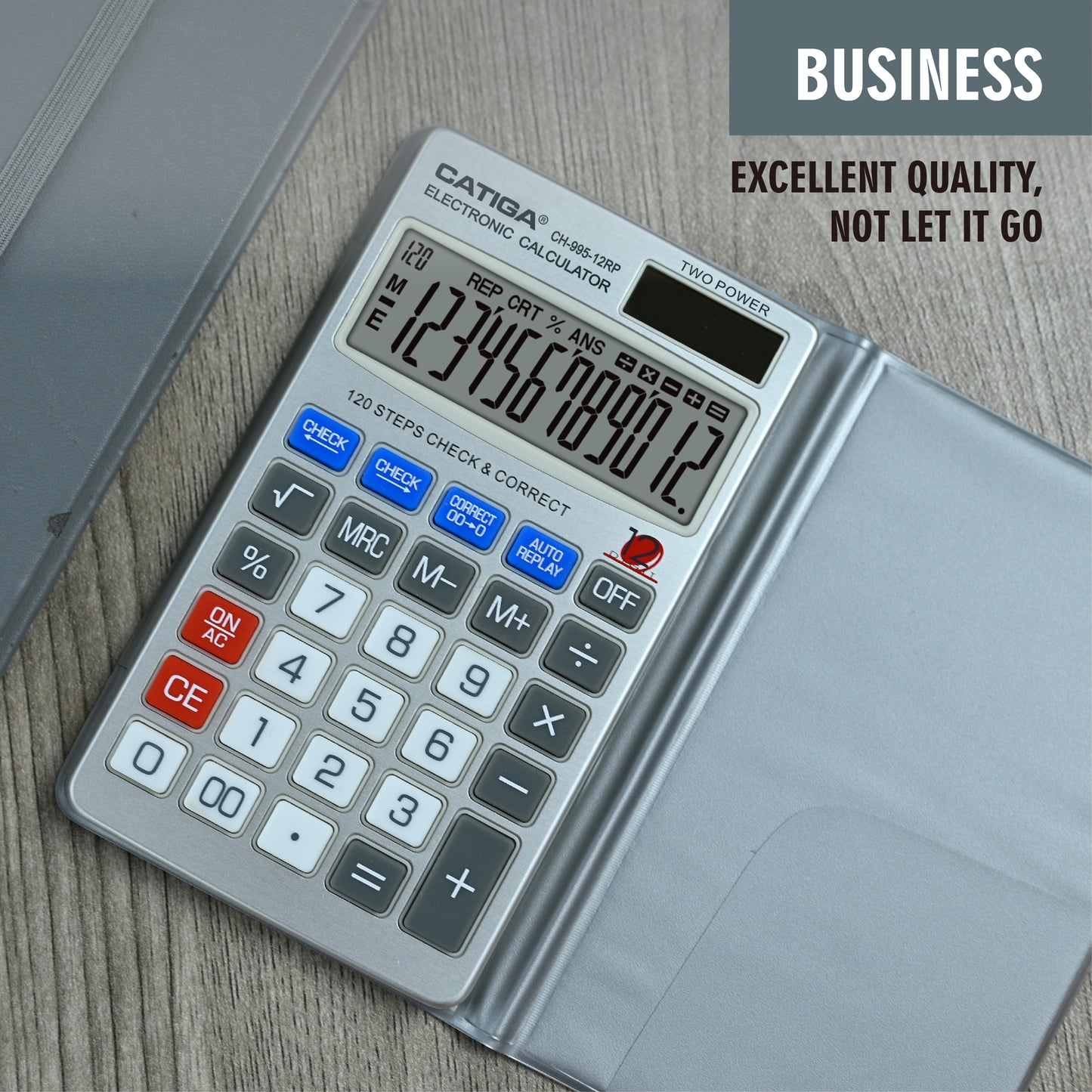 CH-995-12RP Check & Correct Calculator (12 Digit)