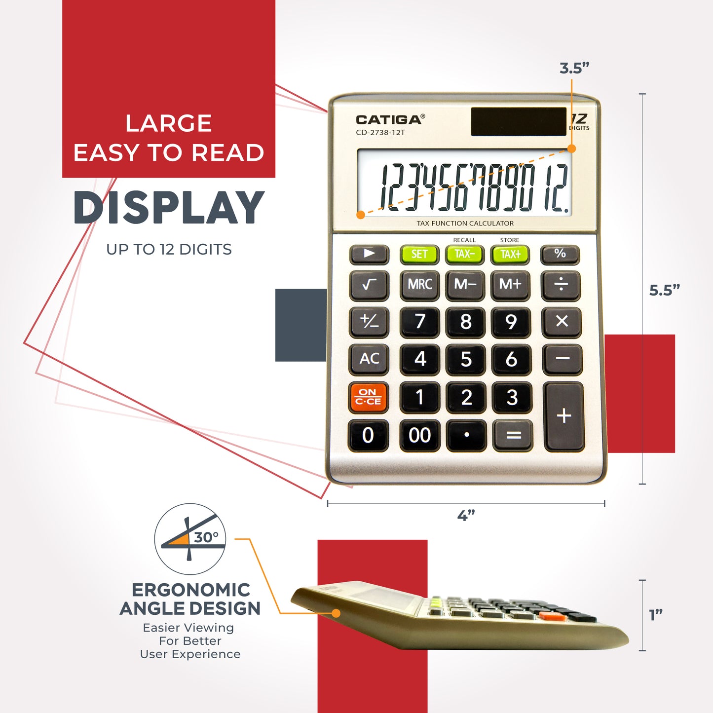 CD-2738 Business Calculator for Basic, Finance and Tax Calculations