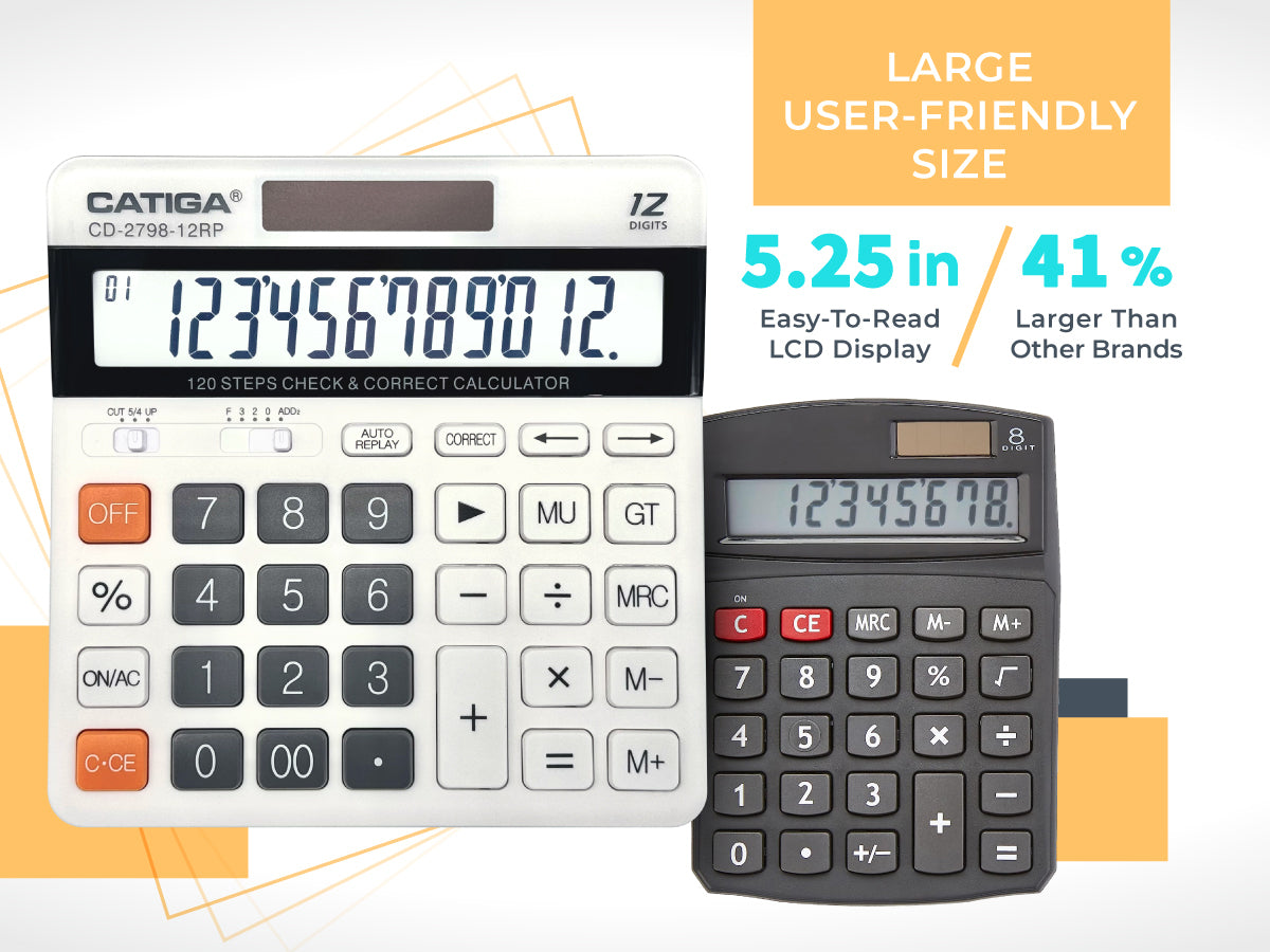 CD-2798 Premium Commercial Ultra Wide 12-Digit Calculator