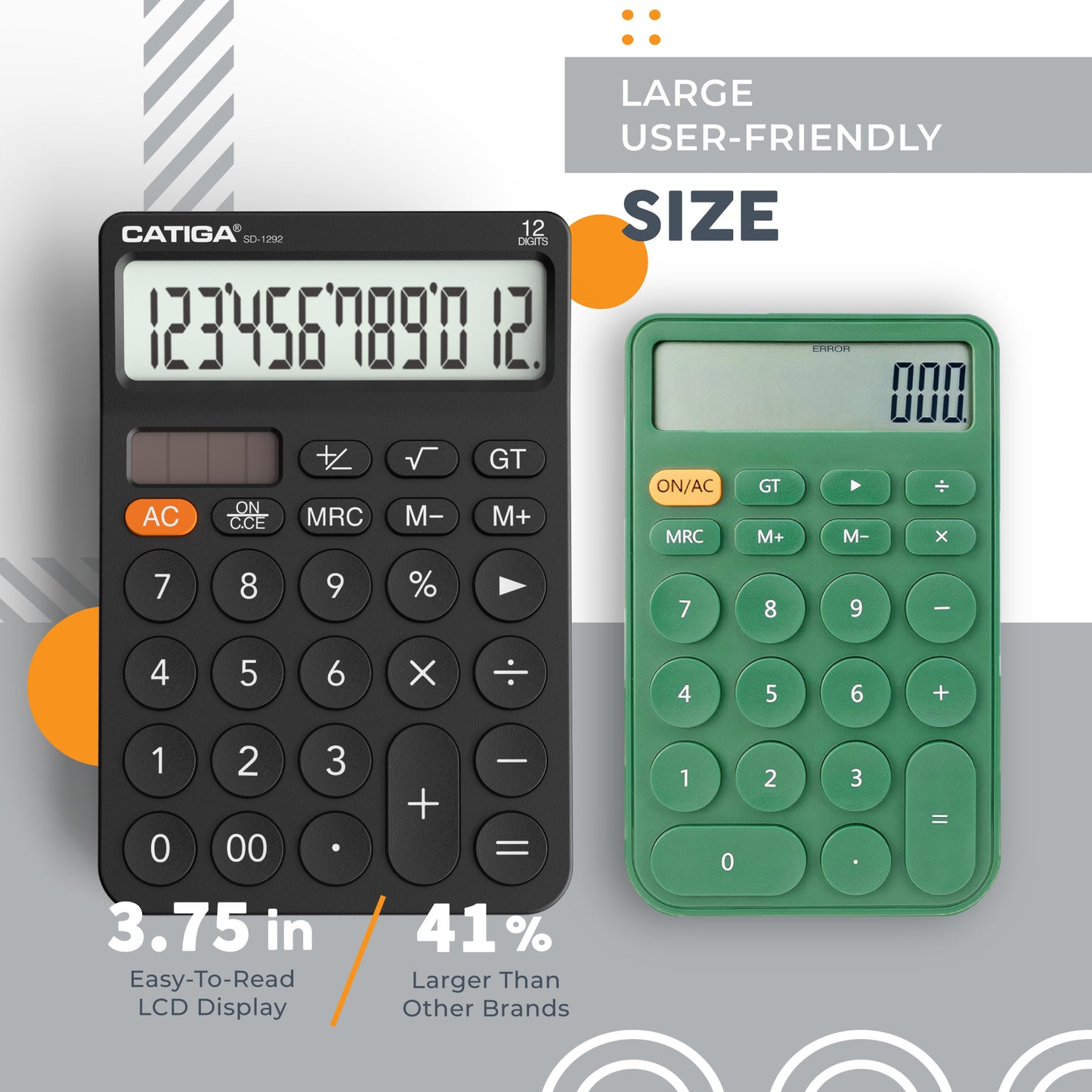 SD-1292 12-Digit Home and Office Calculator (Black) -5 Pack