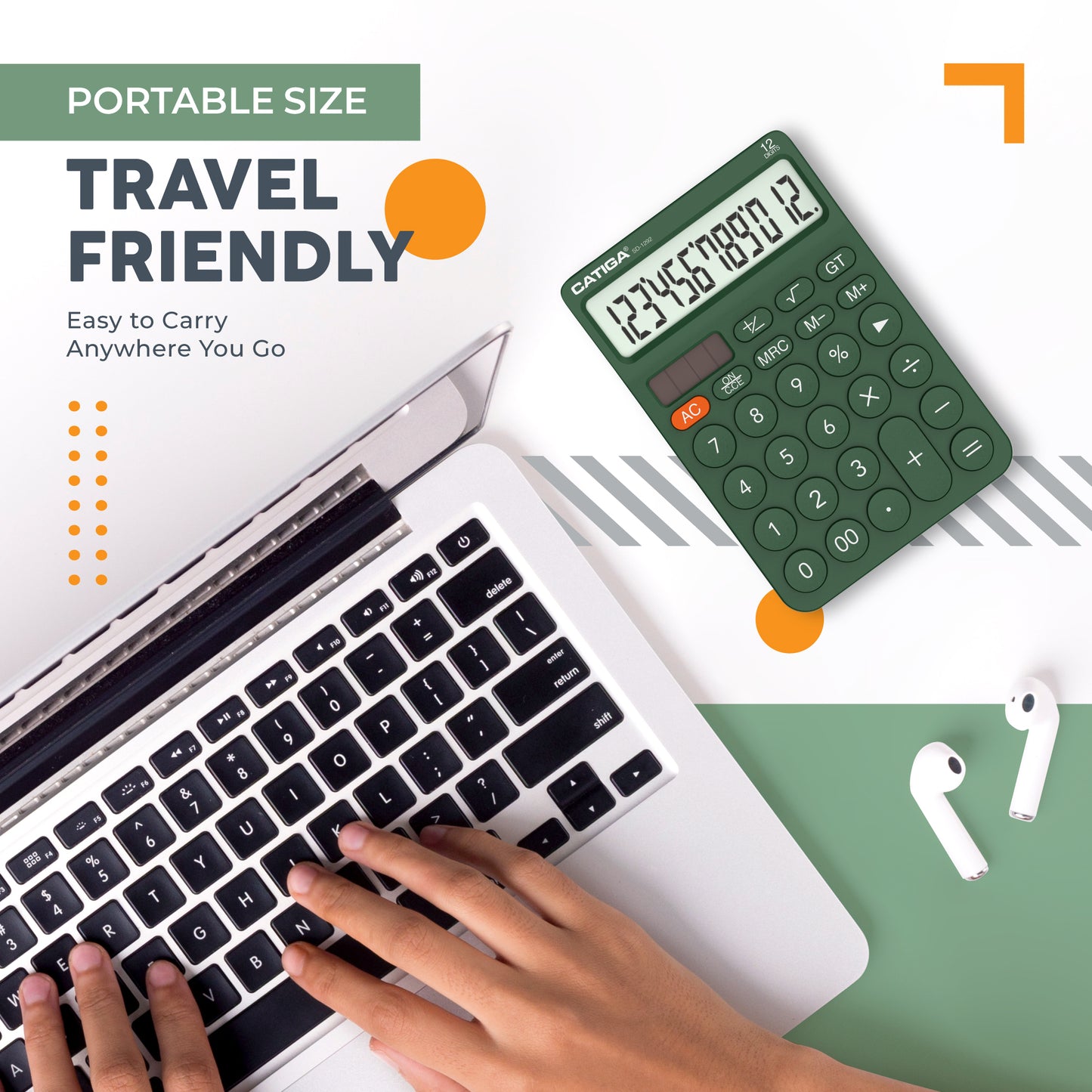 SD-1292 12-Digit Home and Office Calculator (Green)- 5 Pack
