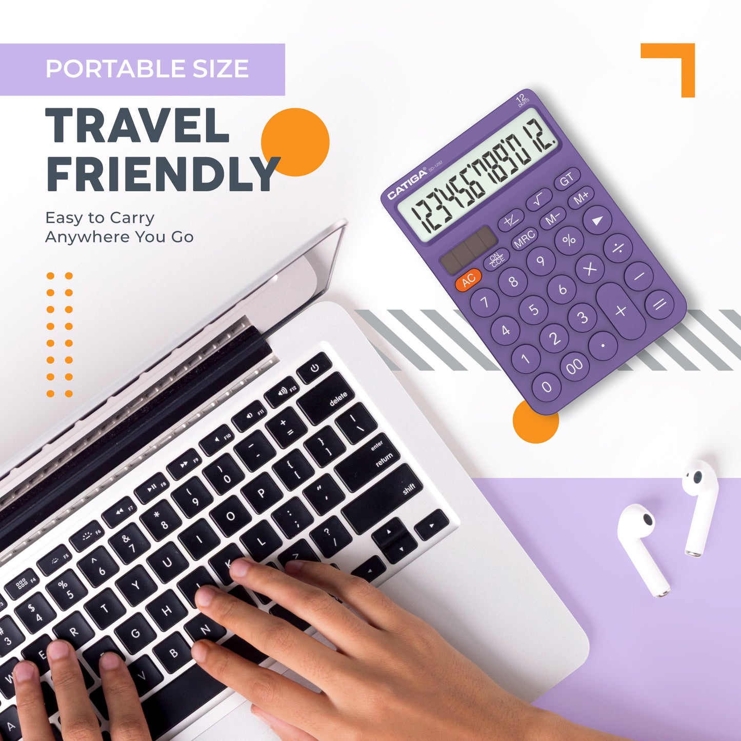 SD-1292 12-Digit Home and Office Calculator (Purple) -5 Pack