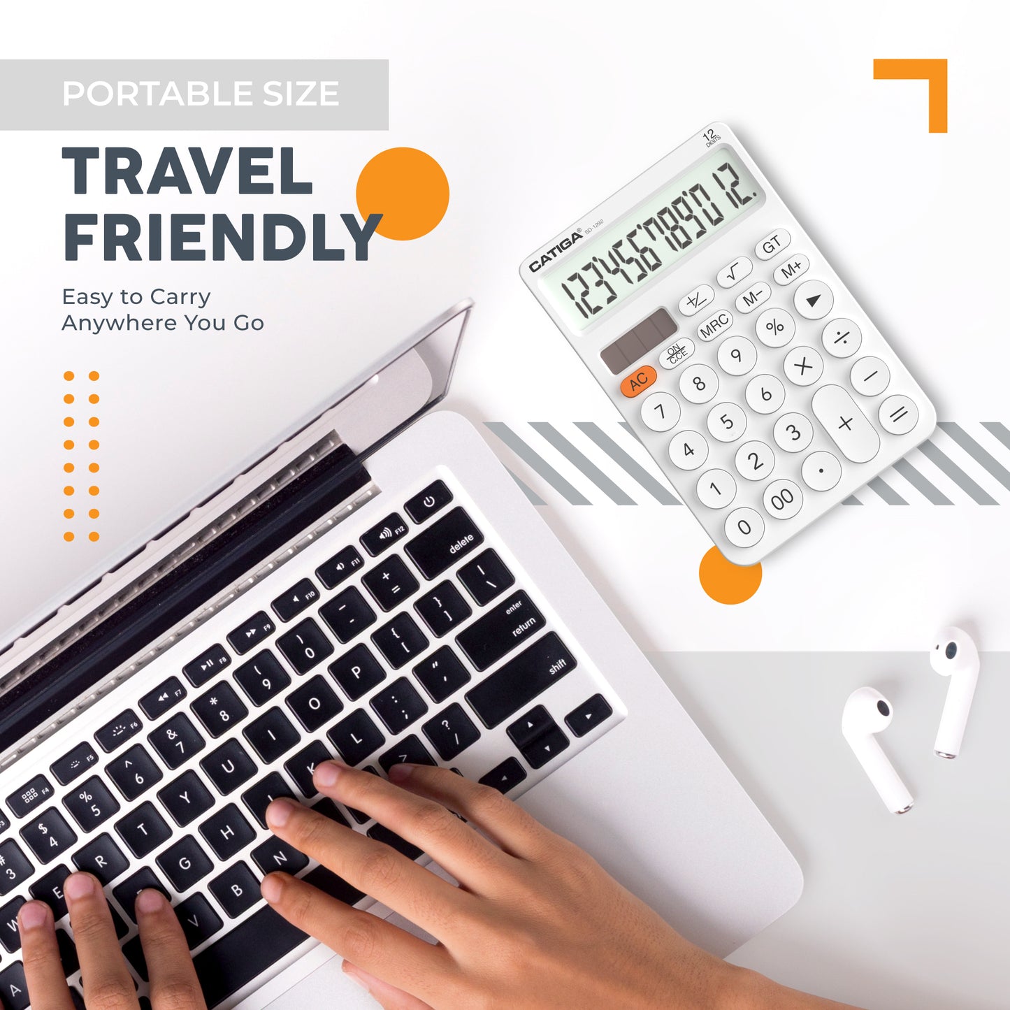 SD-1292 12-Digit Home and Office Calculator (White)