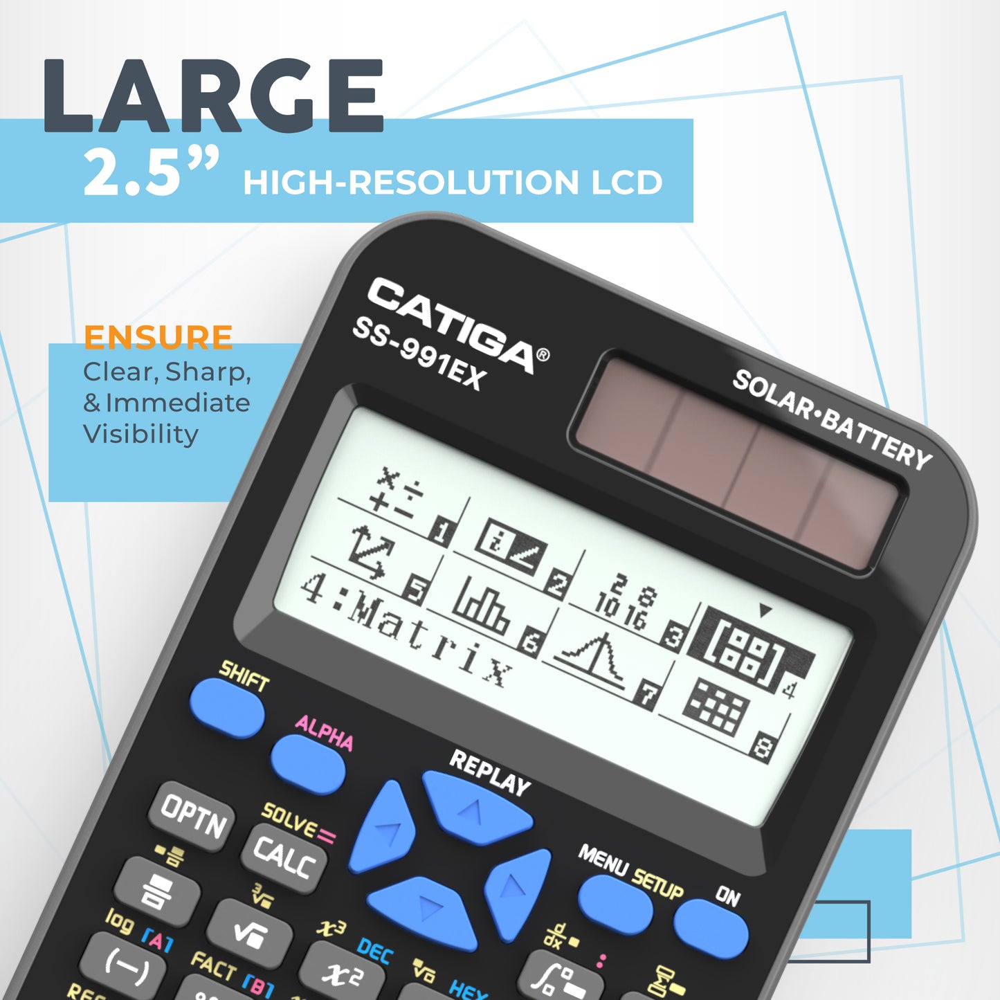 CATIGA SS-991EX Scientific Calculator with Advanced 550 Functions -5 pack