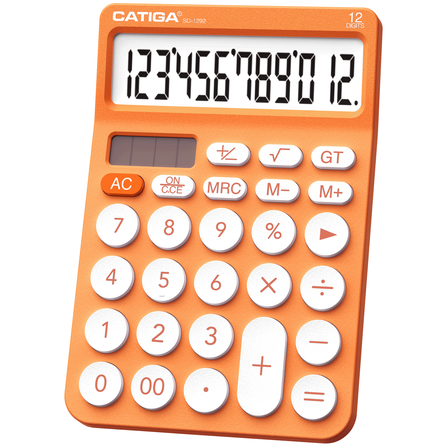 CATIGA 12 Digit Desktop Calculator with Large LCD Display, SD-1292, Orange