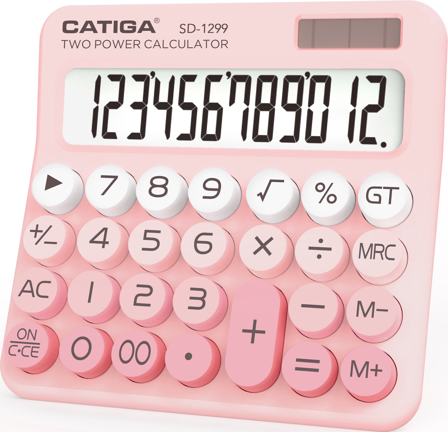 SD-1299 12-Digit Mechanical Switch Calculator (Blush Pink)