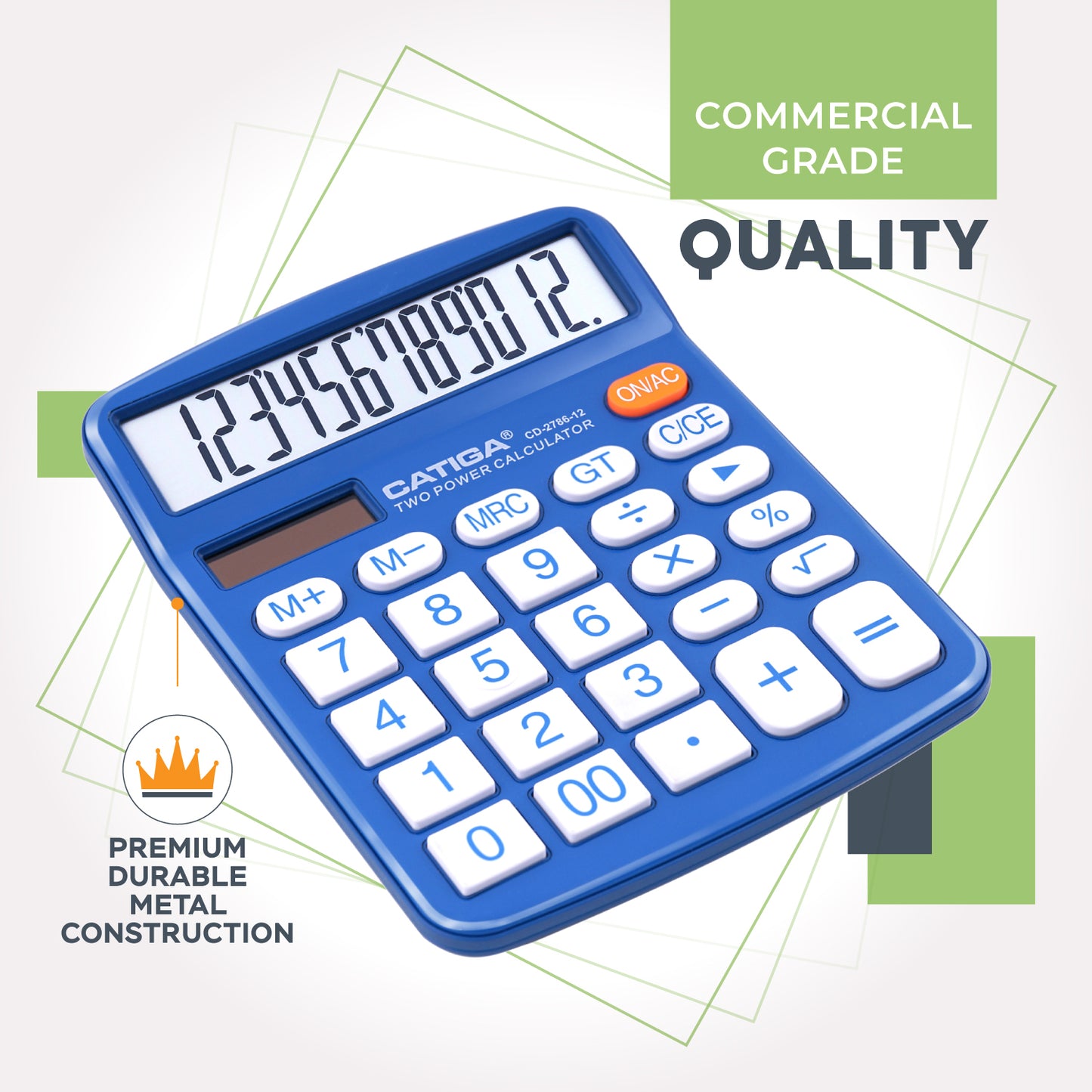 CD-2786 12-Digit Home and Office Calculator (Blue)