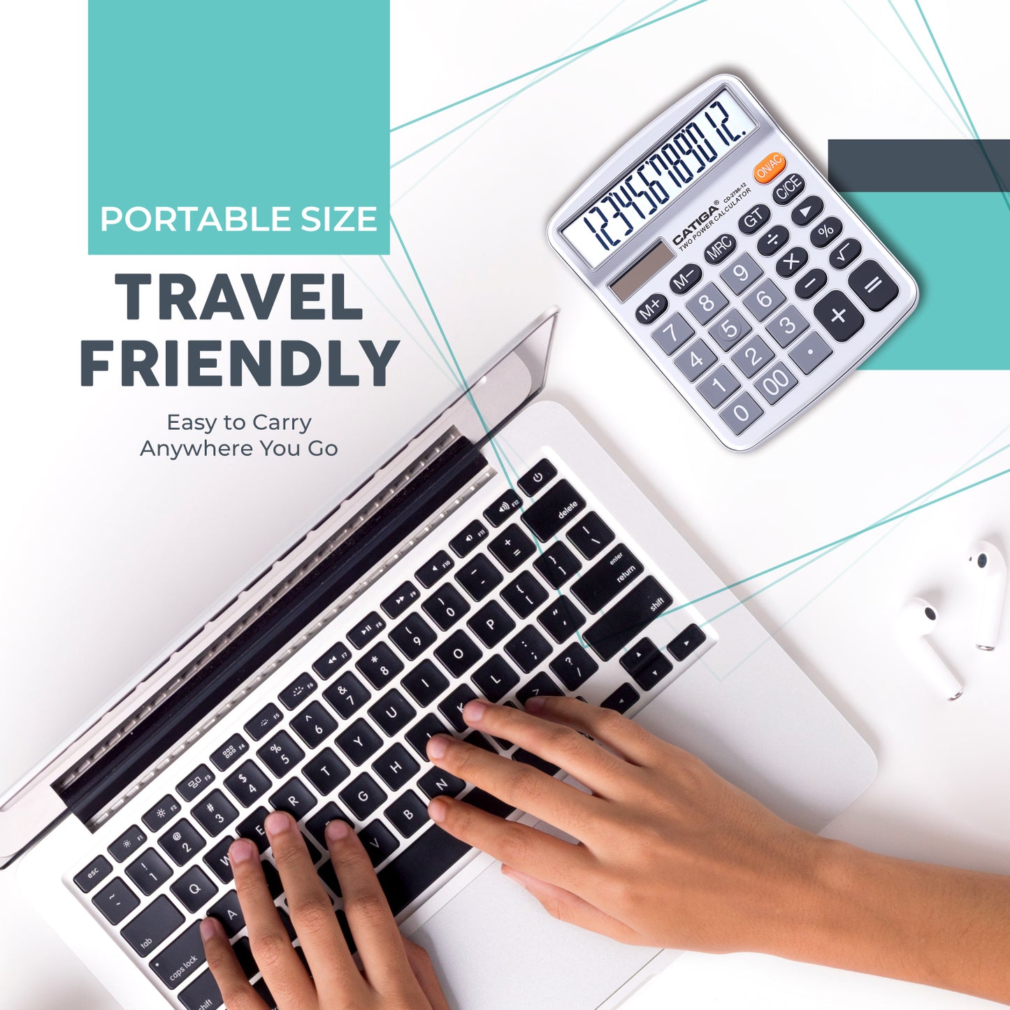 CD-2786 12-Digit Home and Office Calculator (Silver)