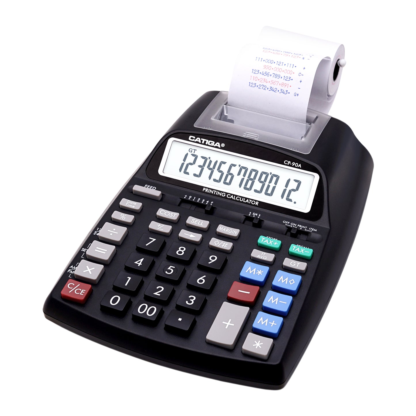 CP-90A 12-Digit Printing Calculator and Adding Machine (Black)