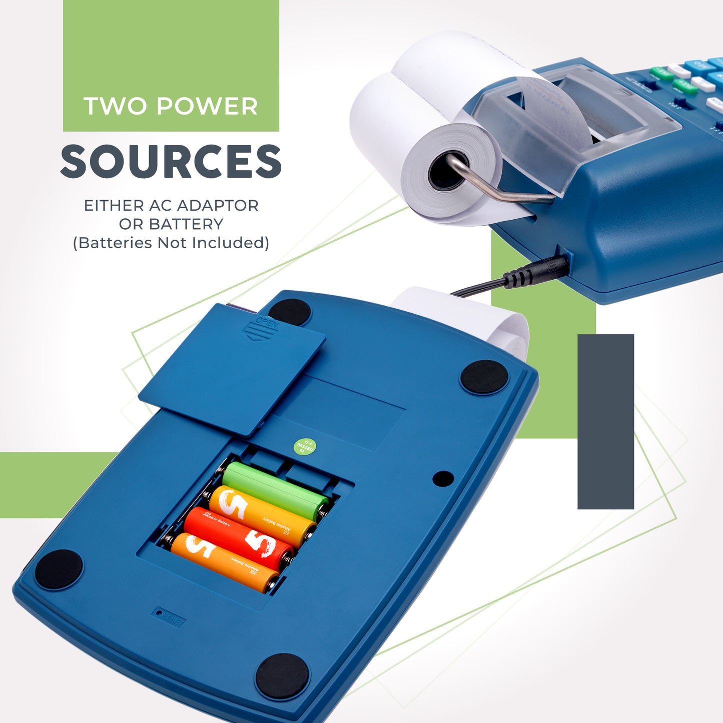 CP-90A 12-Digit Printing Calculator and Adding Machine (Blue)