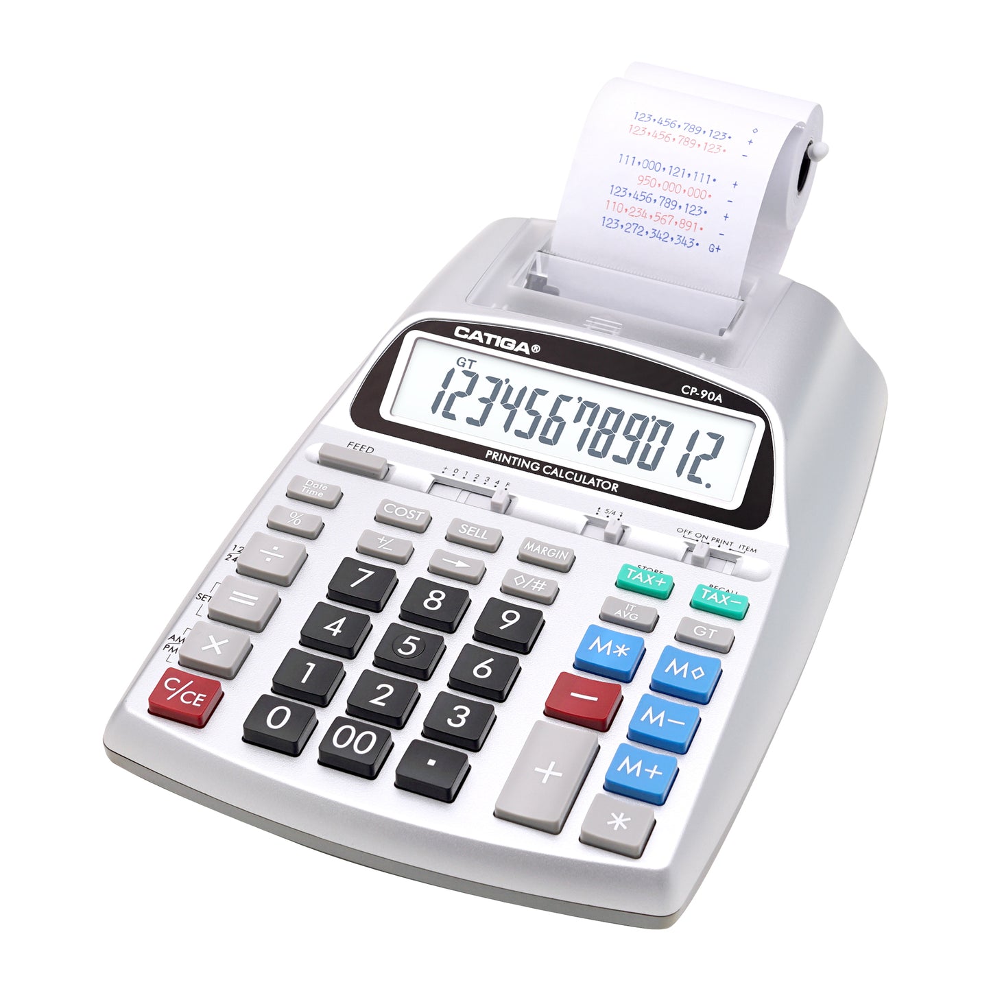 CP-90A 12-Digit Printing Calculator and Adding Machine (Silver)