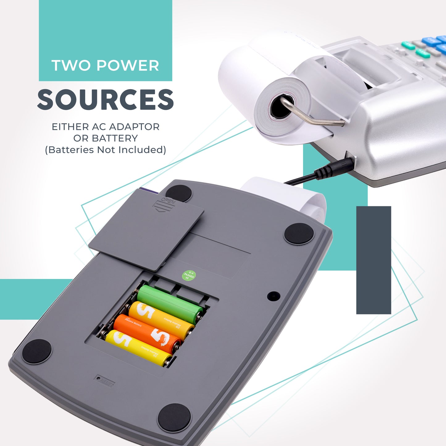 CP-90A 12-Digit Printing Calculator and Adding Machine (Silver)