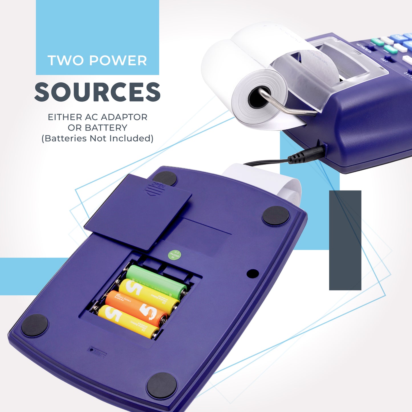 CP-90A 12-Digit Printing Calculator and Adding Machine (Purple)