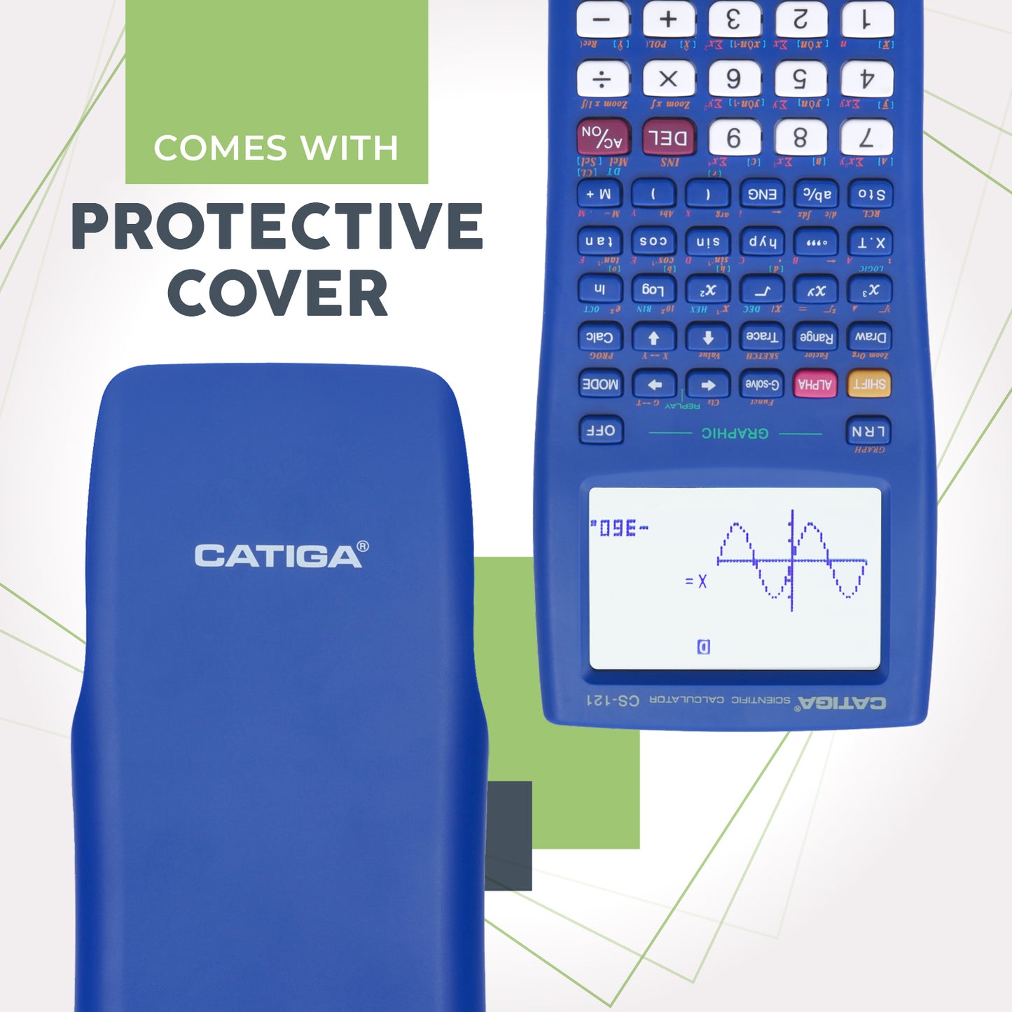 CS-121 Scientific Calculator with Graphic Functions (Blue)