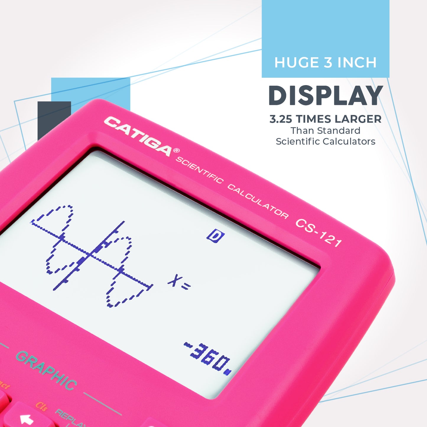 CS-121 Scientific Calculator with Graphic Functions (Pink)