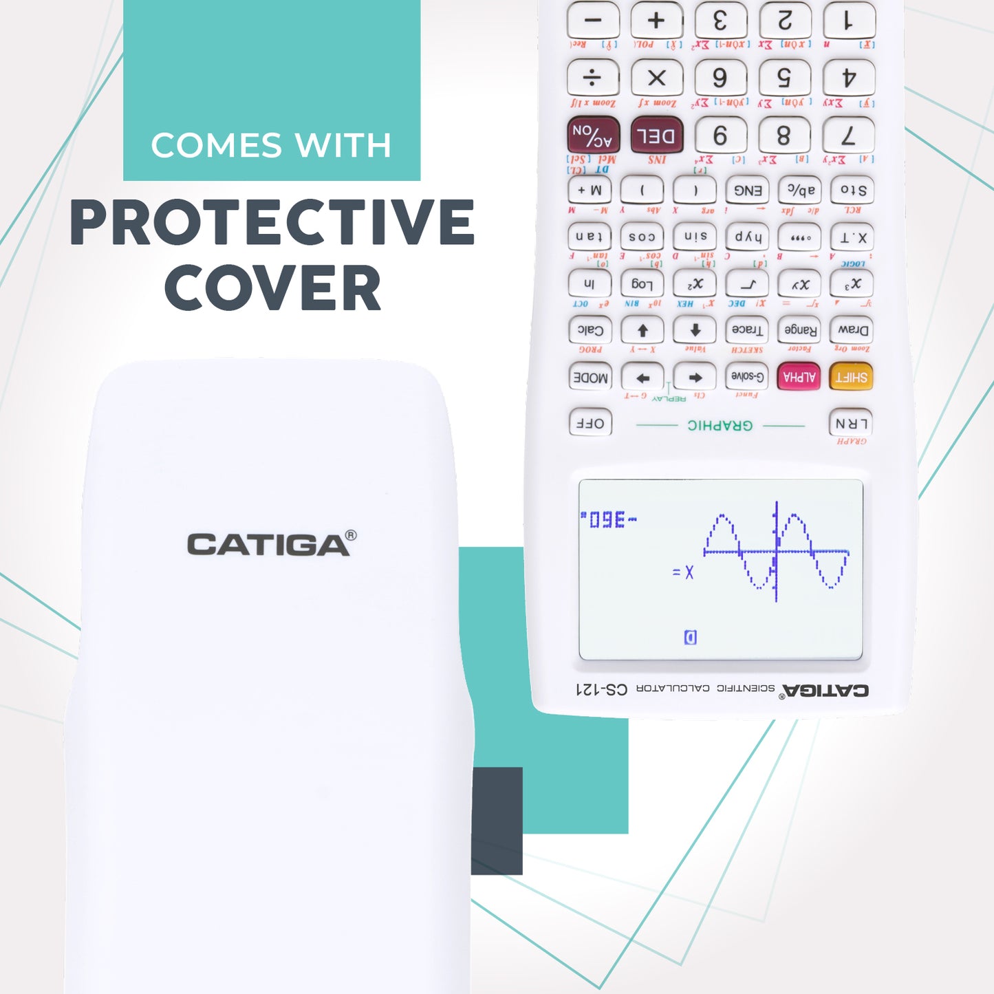 CS-121 Scientific Calculator with Graphic Functions (White)