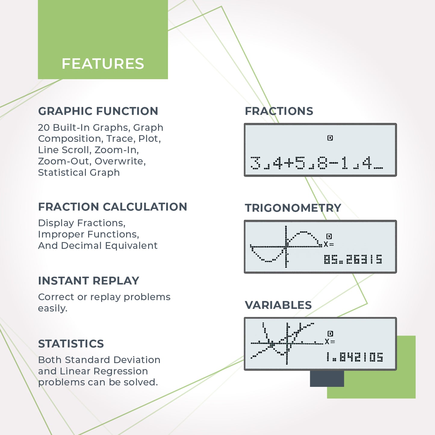 CS-229 Scientific Calculator with Graphic Functions and Multiple Modes (Blue)