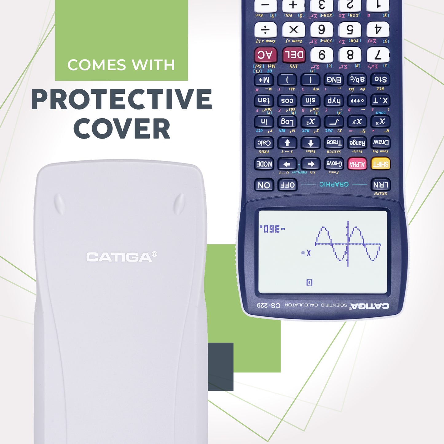 CS-229 Scientific Calculator with Graphic Functions and Multiple Modes (Blue)