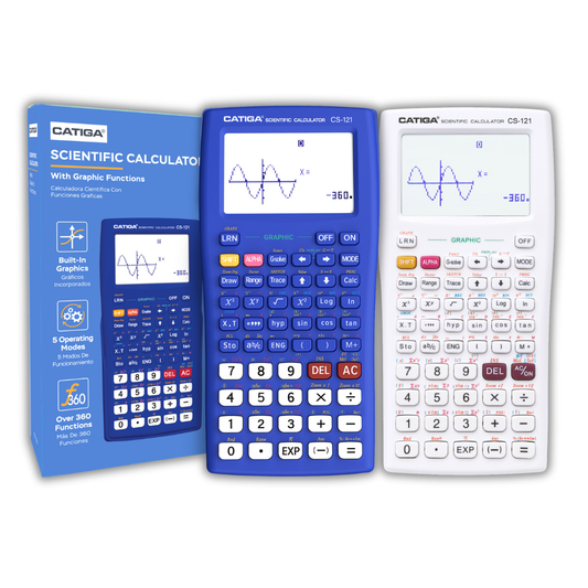 CS-121 Scientific Calculator with Graphic Functions and Multiple Modes (2Pack)