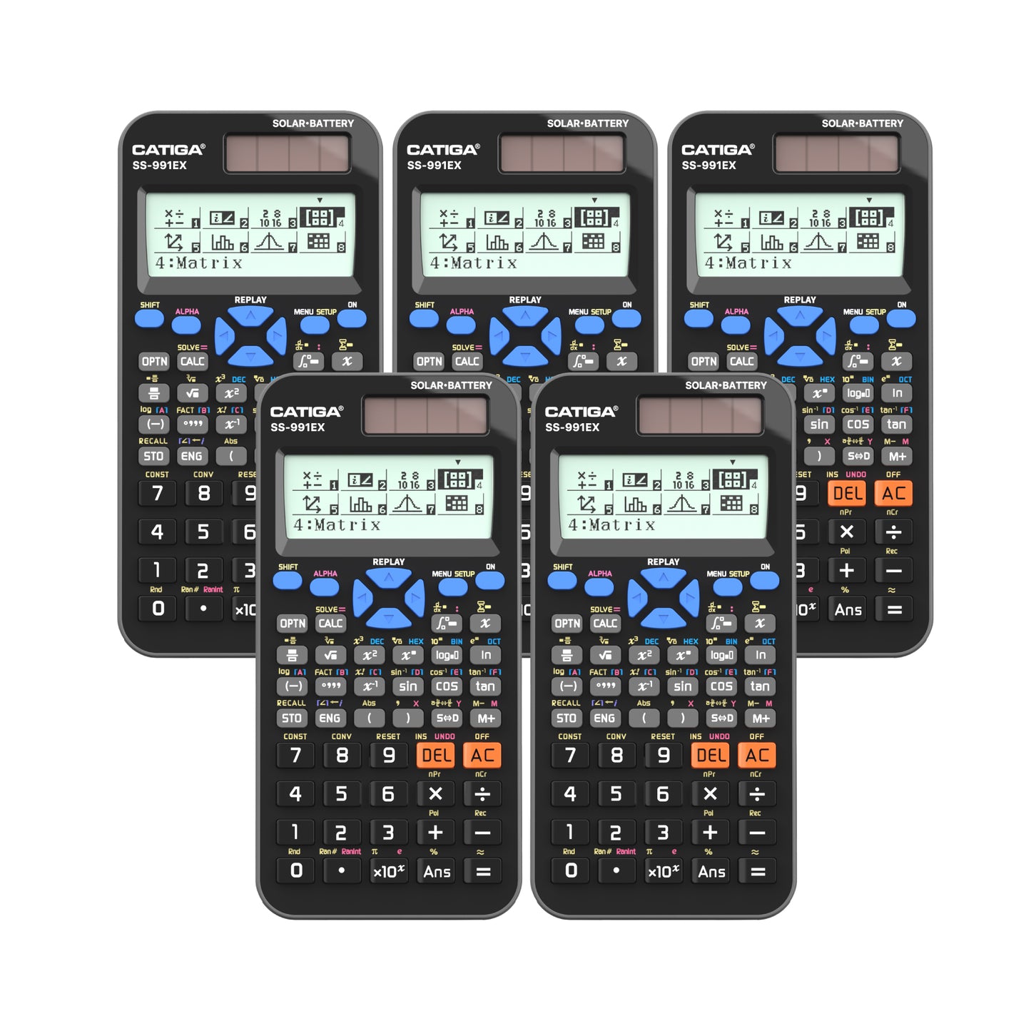 CATIGA SS-991EX Scientific Calculator with Advanced 550 Functions -5 pack