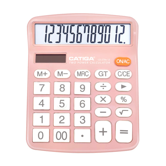 CD-2786 12-Digit Home and Office Calculator (Light Pink)