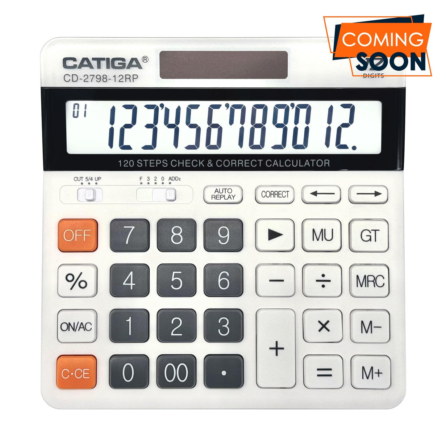 CD-2798 Premium Commercial Ultra Wide 12-Digit Calculator