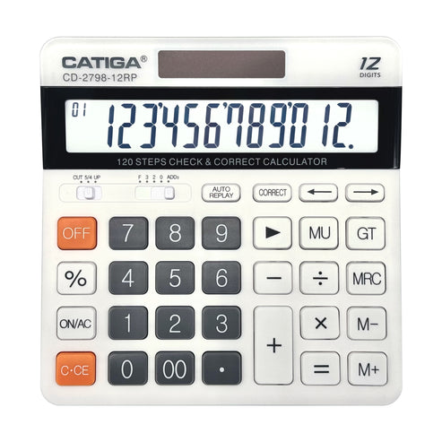 Cd Math Calculator CD-2798 Premium Commercial Ultra Wide 12-Digit Calculator – CATIGA