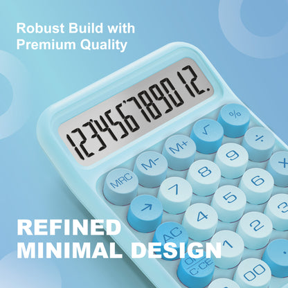 CD-2847 12-Digit Mechanical Switch Calculator (Blue)