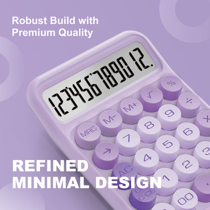 CD-2847 12-Digit Mechanical Switch Calculator (Purple)