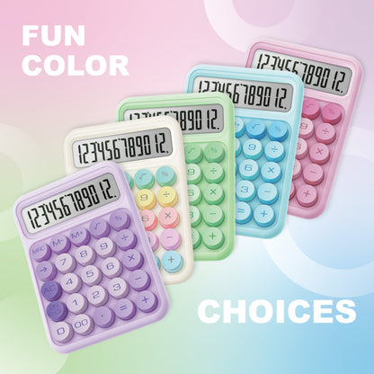CD-2847 12-Digit Mechanical Switch Calculator (Purple)