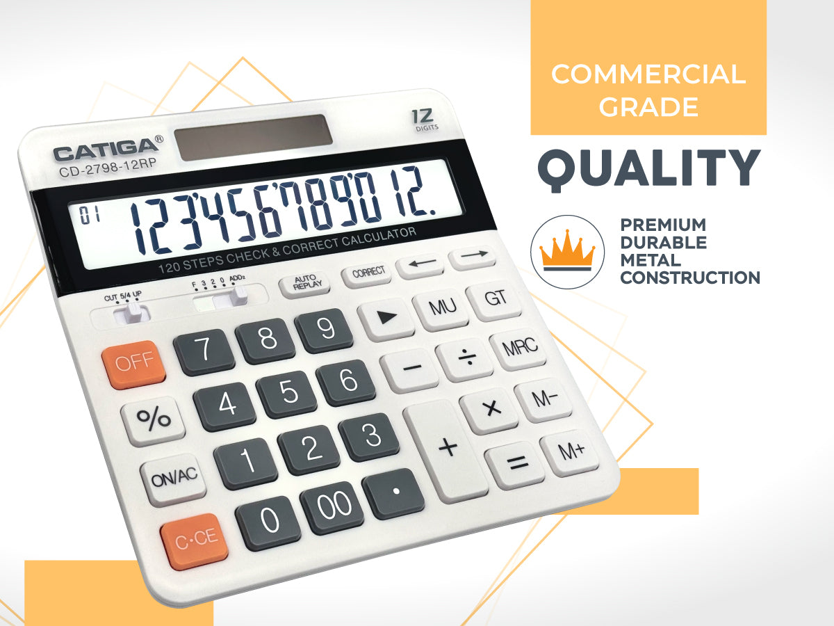CD-2798 Premium Commercial Ultra Wide 12-Digit Calculator