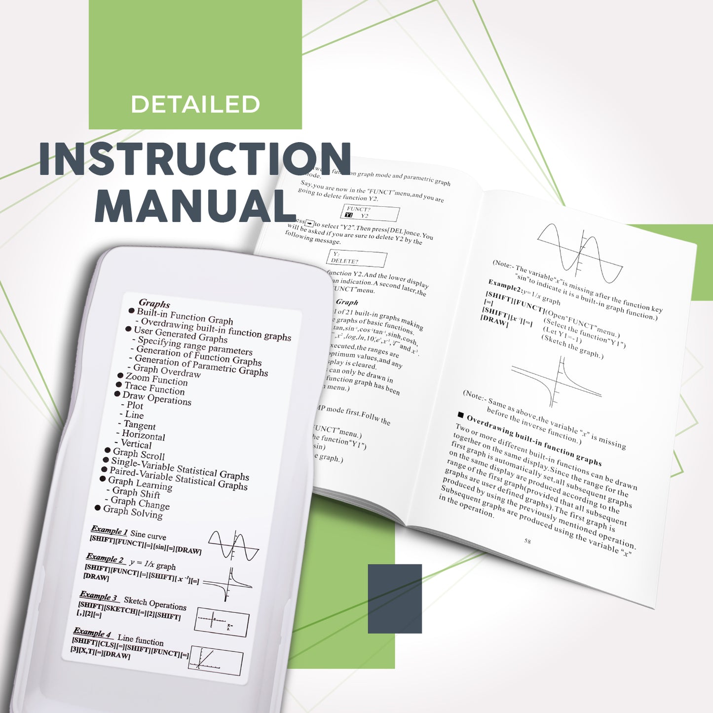 CS-229 Scientific Calculator with Graphic Functions and Multiple Modes (2Pack)