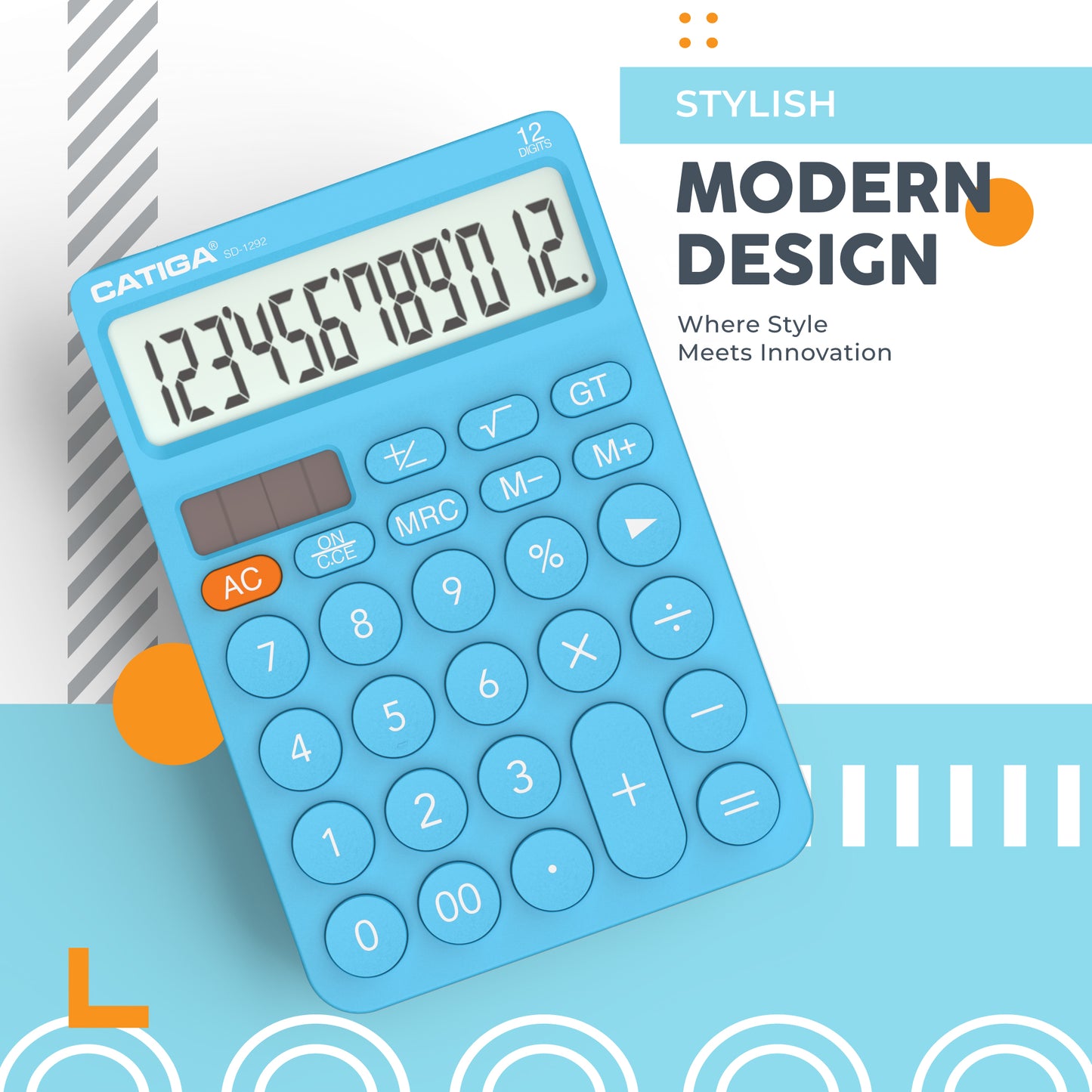 SD-1292 12-Digit Home and Office Calculator (Blue)