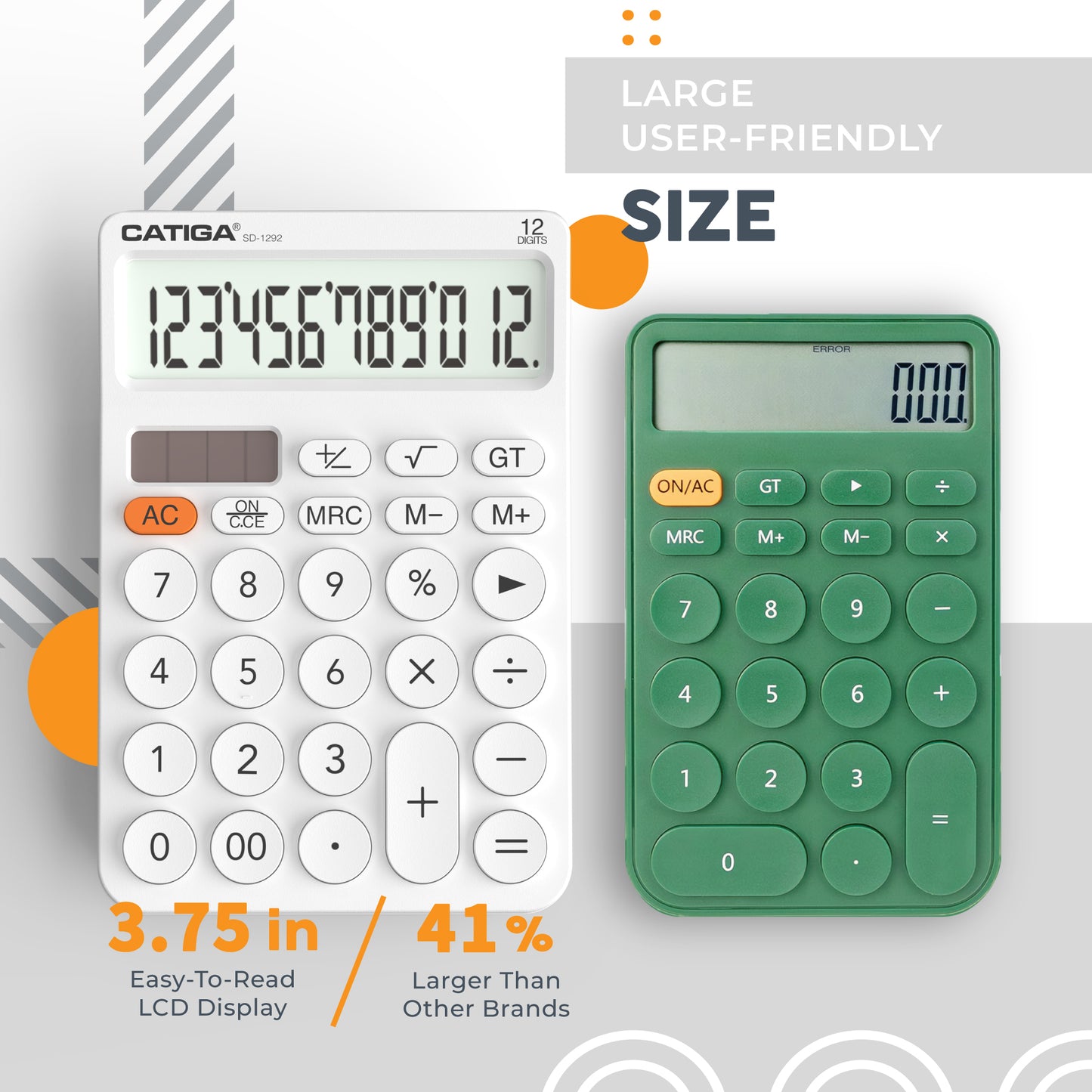 SD-1292 12-Digit Home and Office Calculator (White)