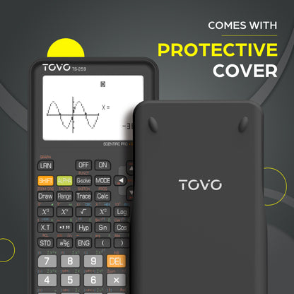 TOVO Scientific Graphing Calculator 360 Functions, TS259 (Black)