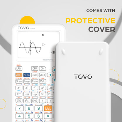 TOVO Scientific Graphing Calculator 360 Functions, TS259 (White)
