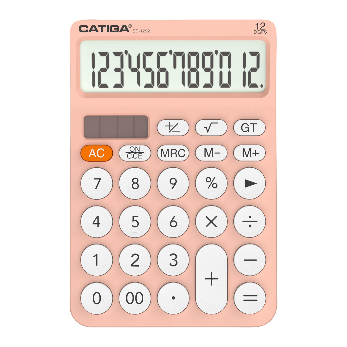 SD-1292 12-Digit Home and Office Calculator (Pink/White)