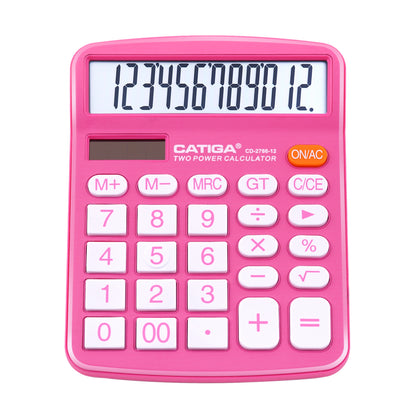 CD-2786 12-Digit Home and Office Calculator (Pink)